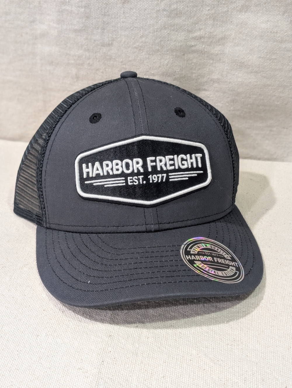 Special Edition Harbor Freight Trucker Hat Charcoal Gray Snapback Cap  NEW W/TAG